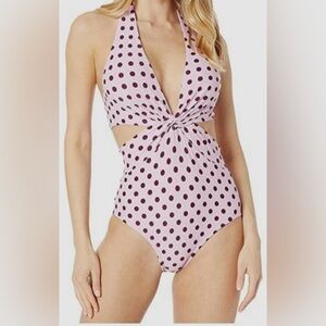 Kate Spade Polk a Dot One Piece Swimsuit NWT Small